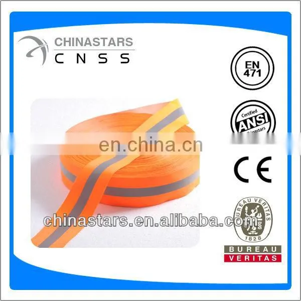 colored sew on reflective webbing tape for bags
