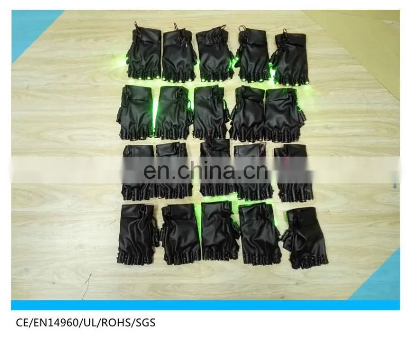 all green color laser gloves for Garden/nightclub star shower laser light