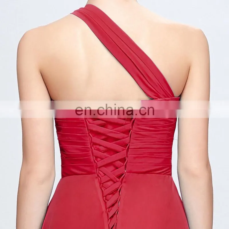 Grace Karin Hot Sale Chiffon Long Chiffon Beaded One Shoulder Evening Dress CL3120-4