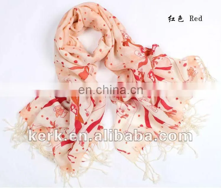 Women's scarf 100% Wool Pashmina Cashmere Shawl/Wrap Floral Scarves Shawls
