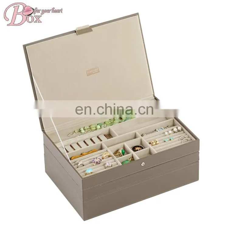 Brown Leather Return to The Ancients Style Jewelry Set Box with Button