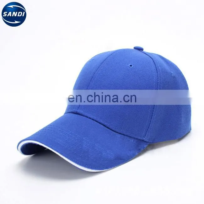 Promotional cotton sports baseball 6 panel cap