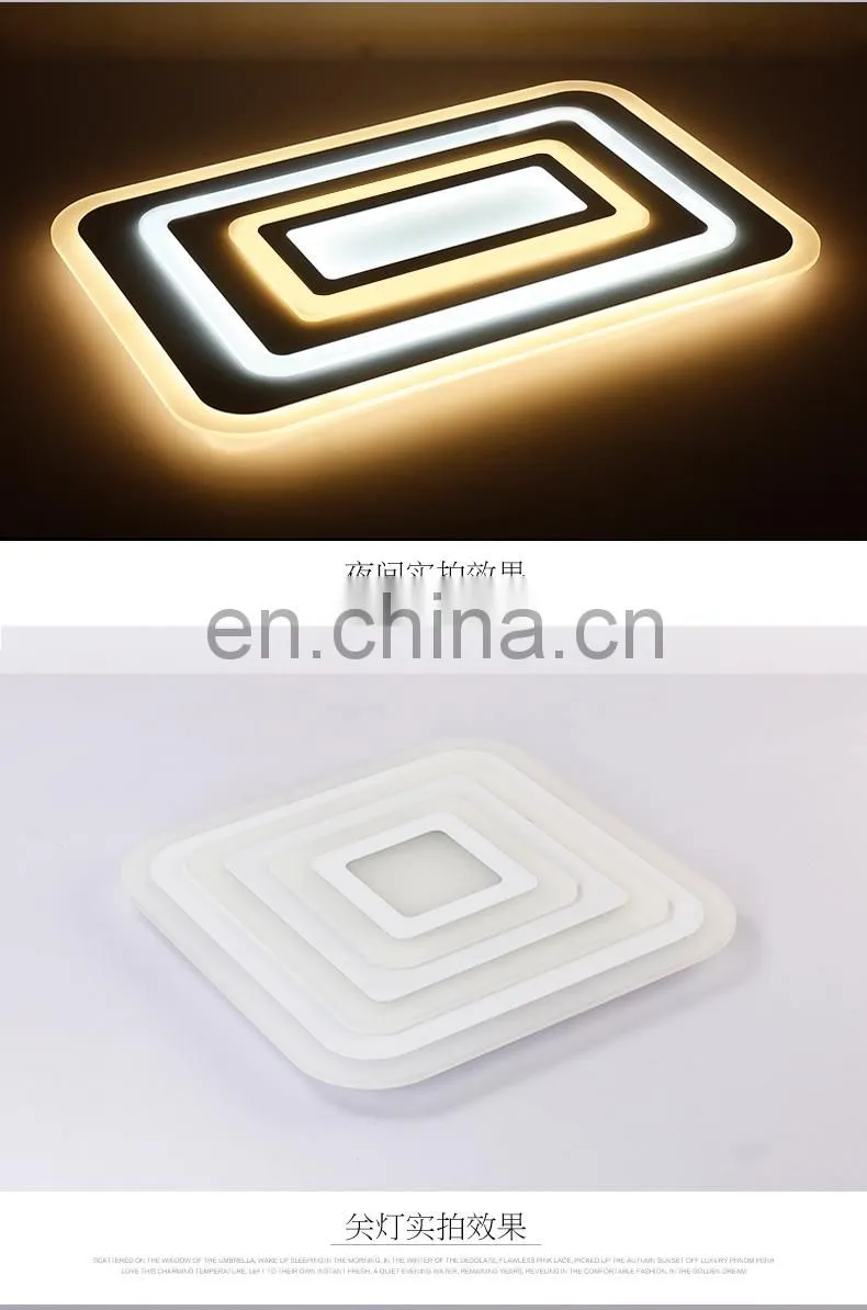 Square LED Chandeliers Light for Dining Living Room