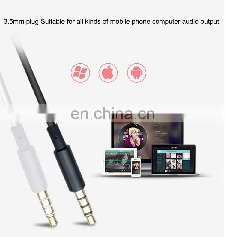wired cable sport stereo earbuds headset headphone