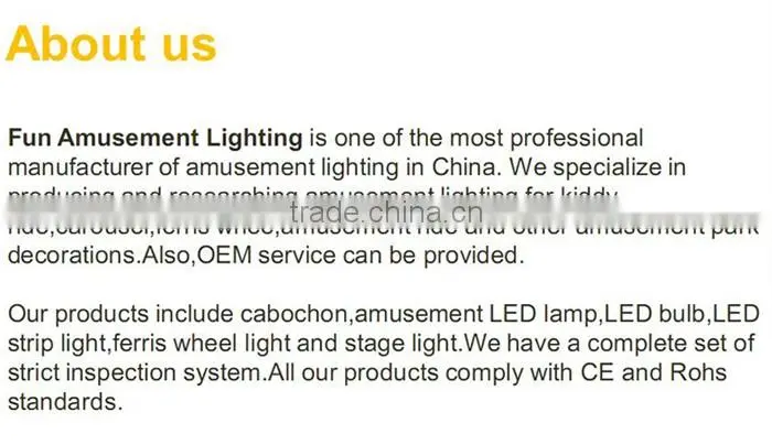 CE e14 5050smd rgb auto running 60mm ac24v pre-programmed IP65 waterproof amusement park china led light