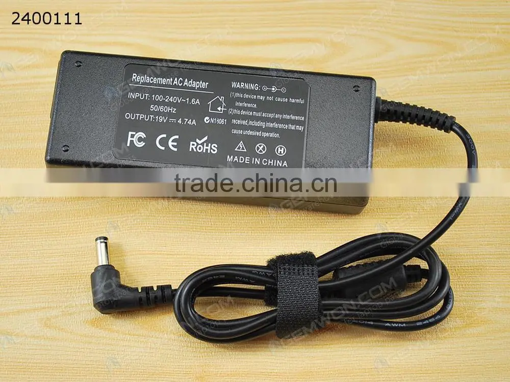High Copy Laptop AC Power adapter for TOSHIBA 19V 4.74A 5.5*2.5mm 90W