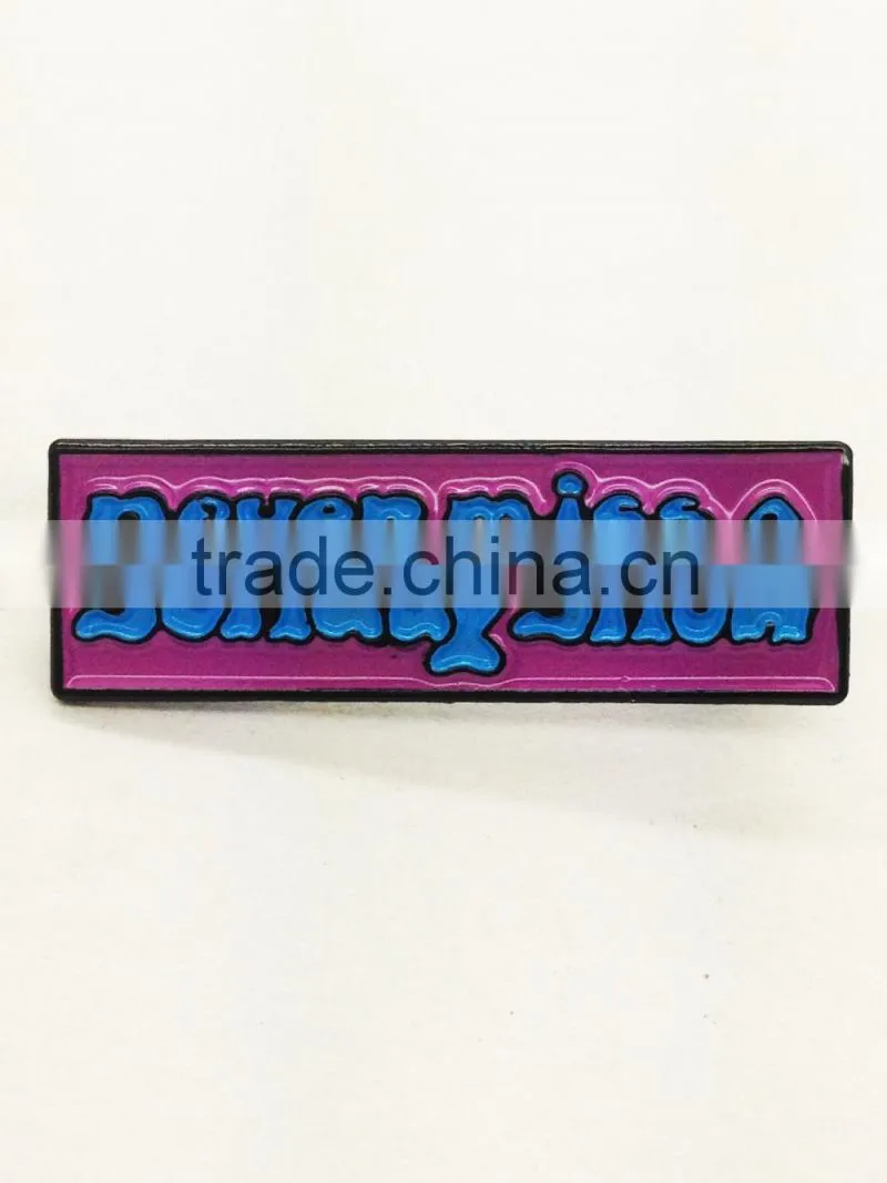 custom tie clips mape sea red and white soft enamel lapel pin badge