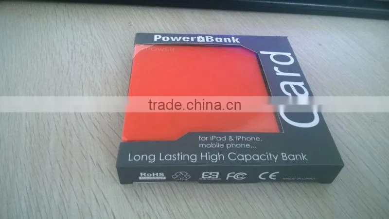 Custom metal suqare power bank 2500mah usb power bank