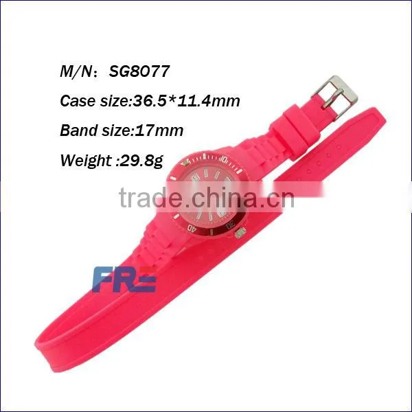 new silicon wristband with watch colorful band