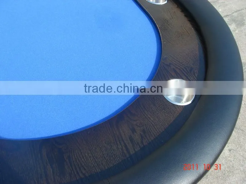 Premium 84" Oval Suited Speed Cloth Poker Table with Jumbo Stainless Steel Cups