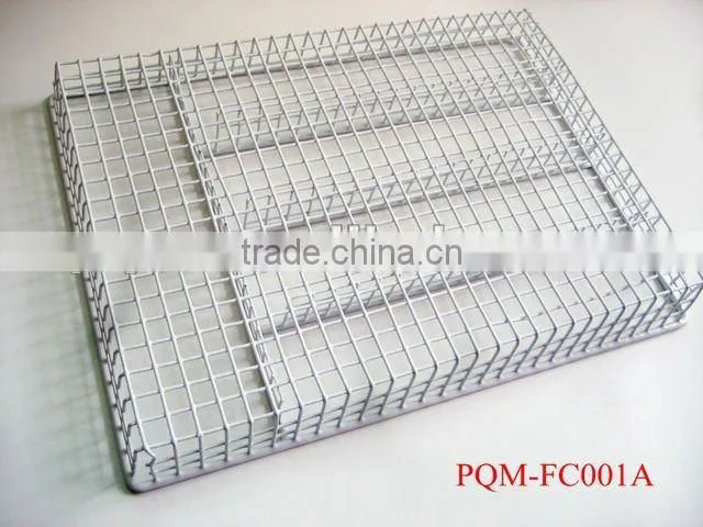 Plastic white metal PVC coating flatware caddy 001A