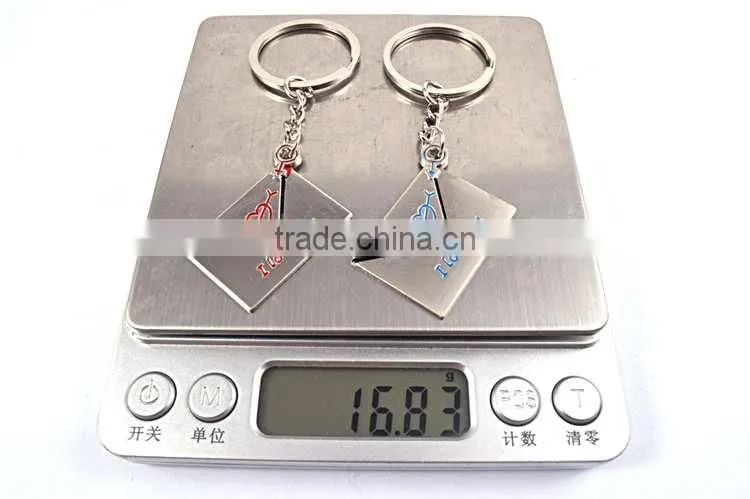 wholesale promotional keychain cute couple keychain with logo