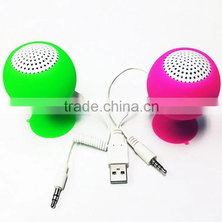 Mini Portable Silicone Sucker Holder Speaker Waterproof Can Be in The Bathroom
