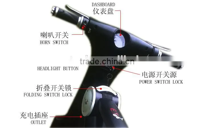 New Design E Scooter, 35-40km Range Per Charge Foldable electric bike with 350W motor power