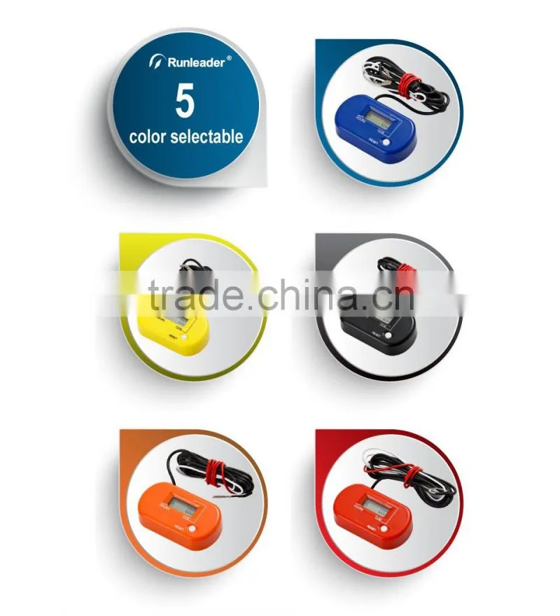 Resettable LCD gasoline inductive hour meter for Trencher motocross ATV lawn Mower transfer pump