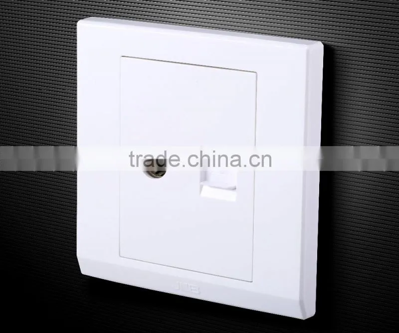 Easy cleaning white computer satellite socket