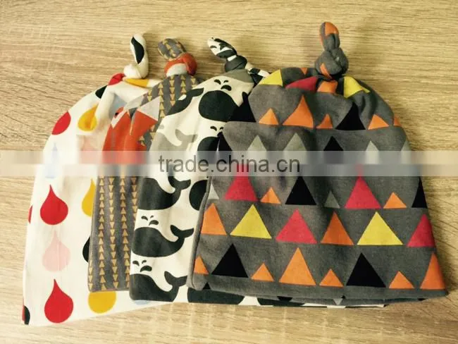 Children Hats Exclusive Custom Ins Hot Sale Baby Autumn & Winter Hats Cute Printing Pure Cotton Baby Hats