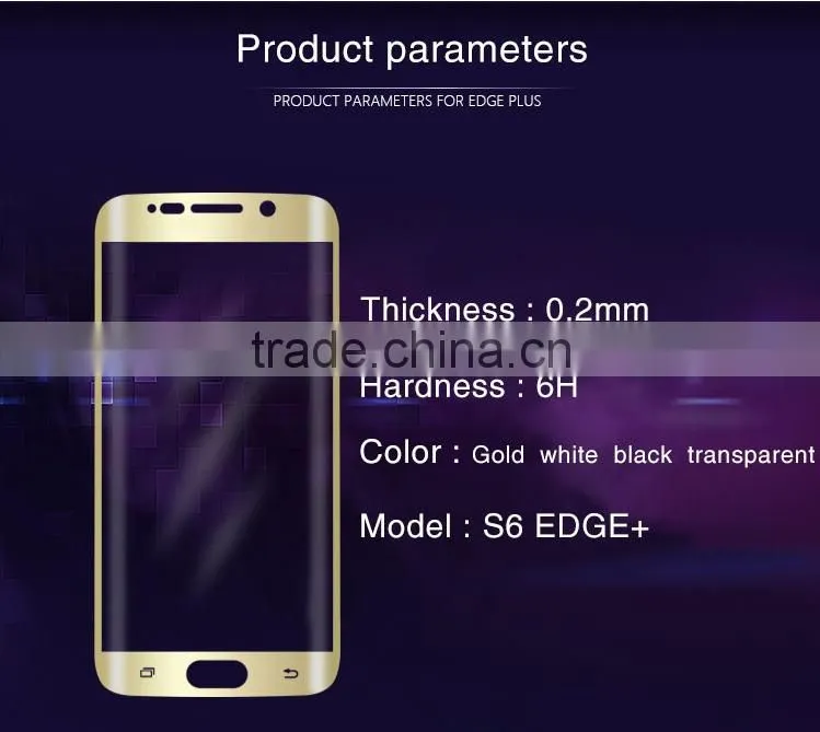 Newest Products For Samsung Galaxy S6 Edge 3D Curved Full Cover Tempered Glass Screen Protector film