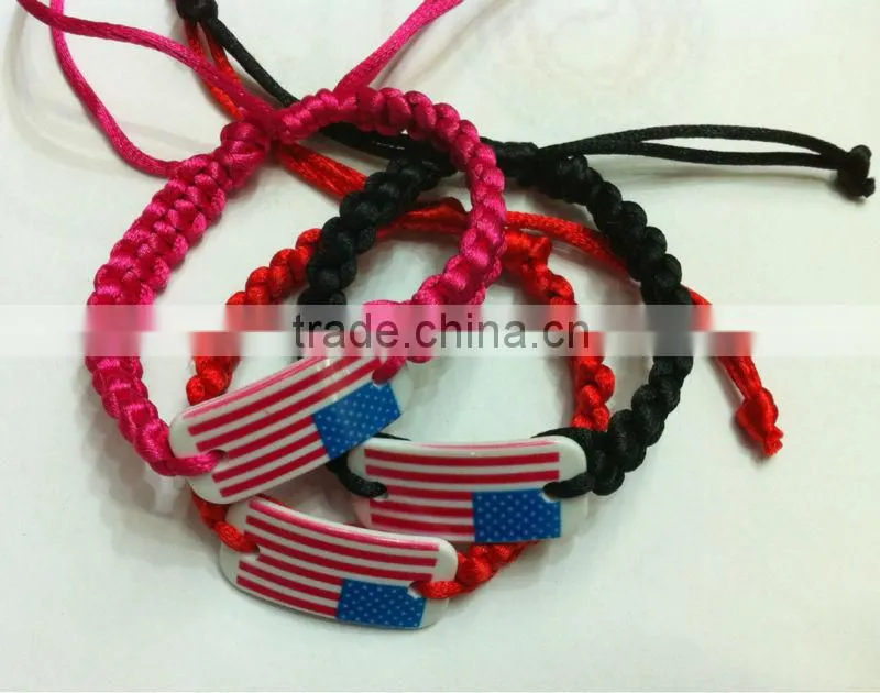 Promotion Flag bracelet & bangle Country flag silicon bracelet Soccer team bangle