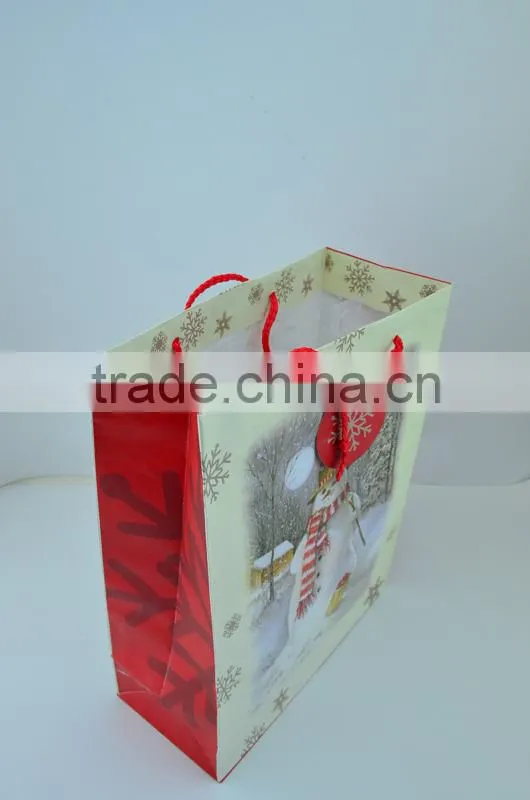 SNOWMAN LARGE LANDSCAPE CHRISTMAS GIFT BAG