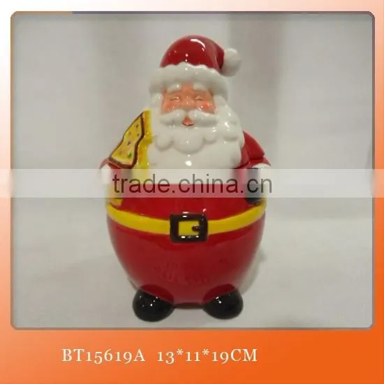 Christmas penguin ceramic cookie jar