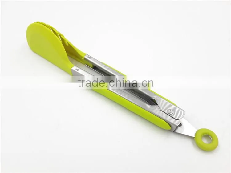 high quality hot sell silicone barbecue tongs with soft grip handle