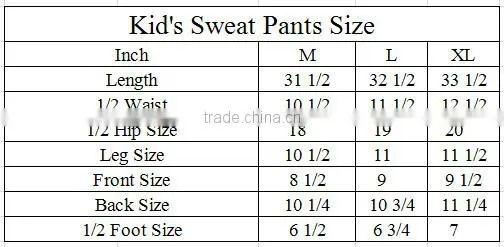 2014 In Stock of Four Color Could Choose Kids Sweat Pants