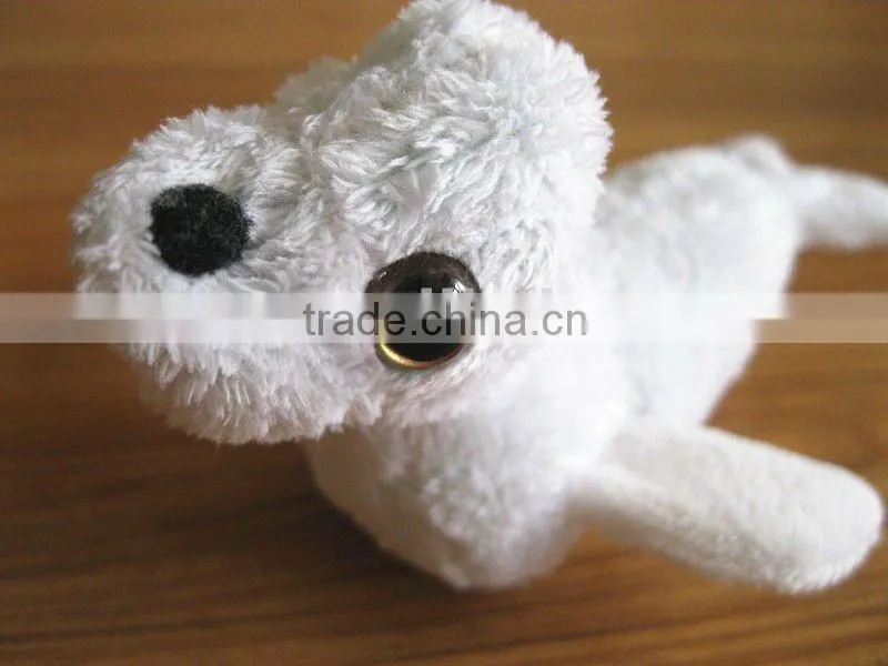 2014 hotest innovative stuffed plush growing water plush seal toy