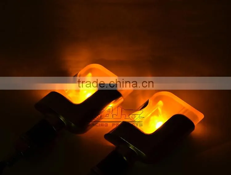 BJ-SL-058 Motorcycle Accessories Red Aluminum Housing LED Motorcycle Turn Signal Lights chopper bobber