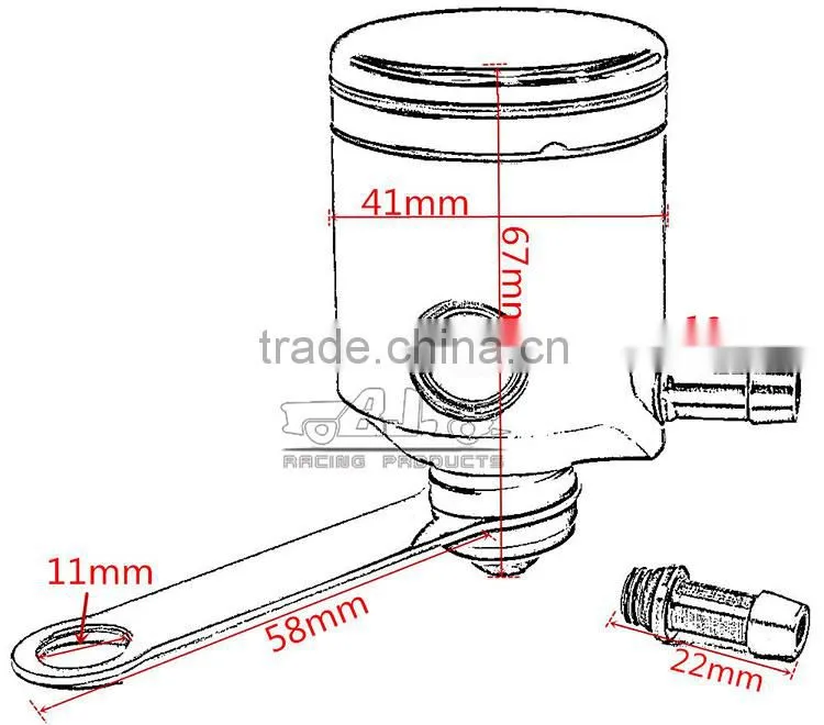 BJ-OC-009 High Quality Custom Universal CNC Billet Aluminum Brake Fluid Reservoirs for Kawasaki