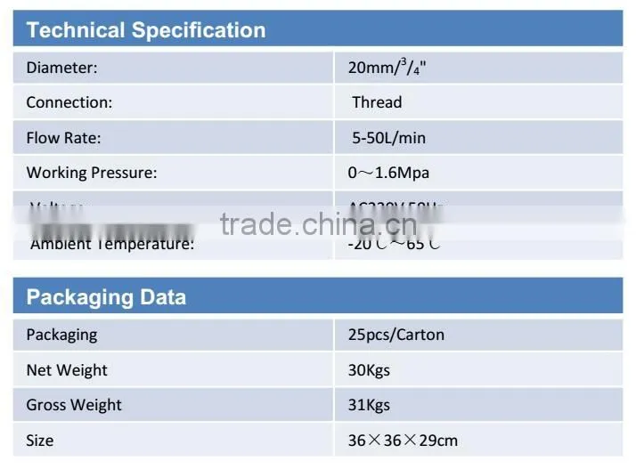 MSF-20 fuel solenoid valve for gasoline/ disel oil/kerosene