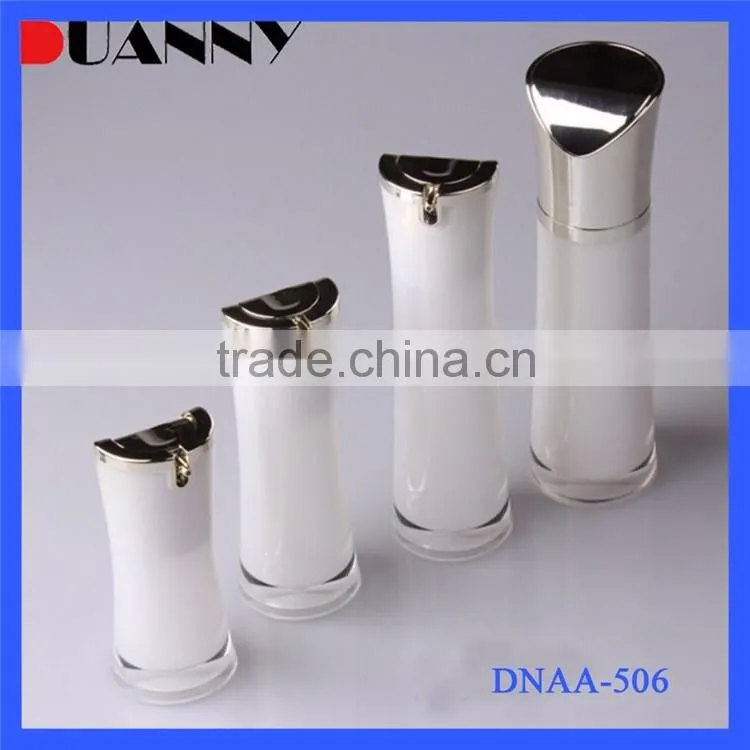 15Ml 30Ml 50Ml Acrylic Plastic Airless Cosmetic Bottle,White Airless Pump Bottle