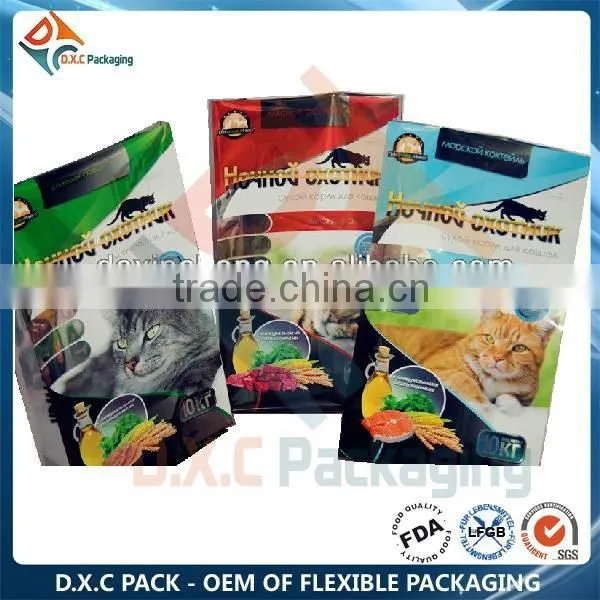 10KG Custom Print Foil Quad Seal Bag For Pet Food / Dog Food