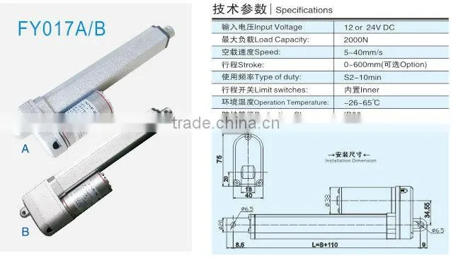 Tubular Linear Actuator for Open Window