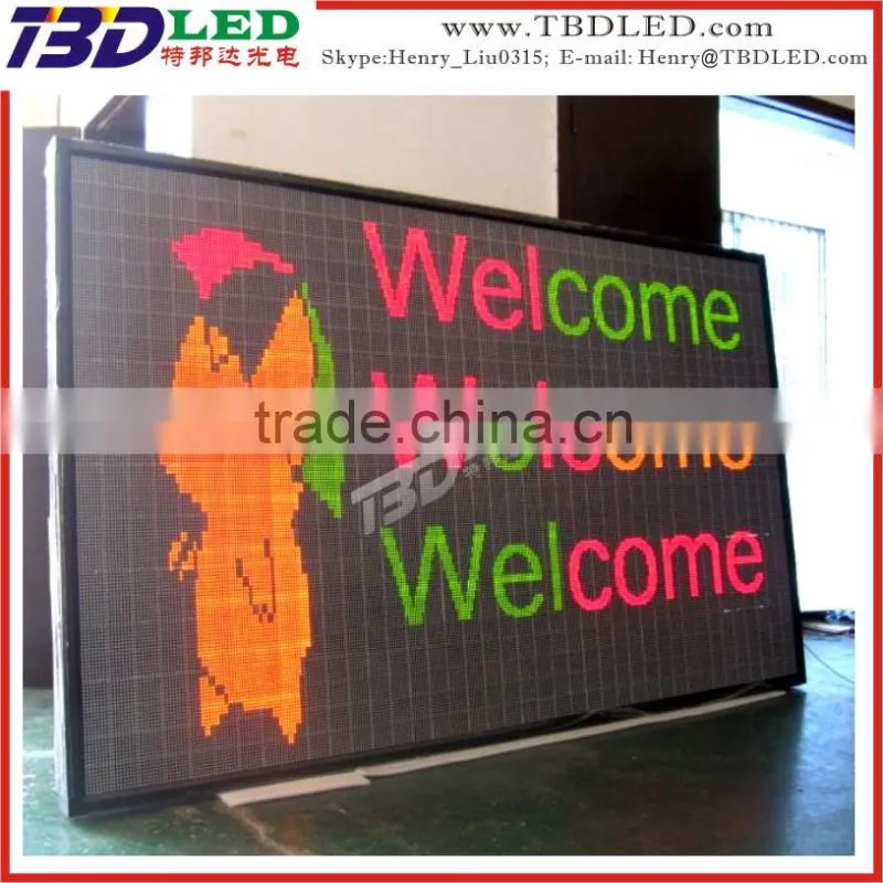 Factory supply best price advertising three color led display/high resolution led moving message advertising display