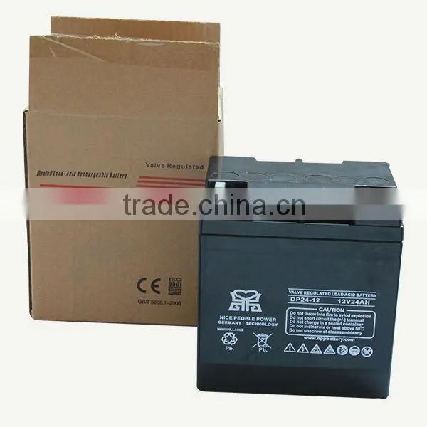 12 volt AGM sealed maintenace free battery 12v 22ah 24ah for solar system UPS