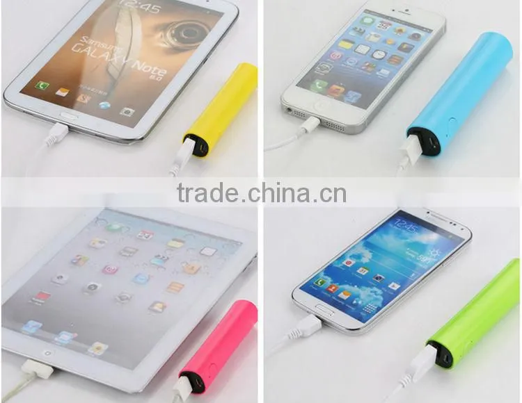 Rubber oil mobile cellphone 18650 li ion battery Portable Power Bank Charger 2600mAh