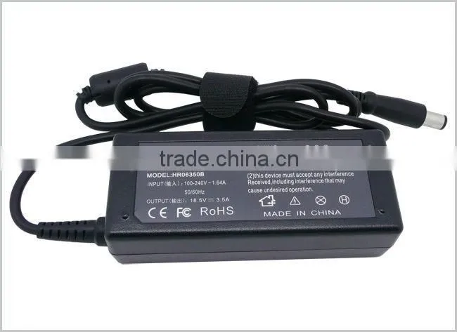 Hot Sale YUNDA laptop charger 18.5v 3.5a 65w for HP Pavilion DV4 DV5 DV6 DV7/7.4mm*5.0mm