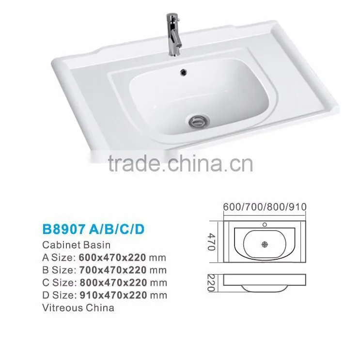 Rectangular Cabinet Ceramic Wash Basin