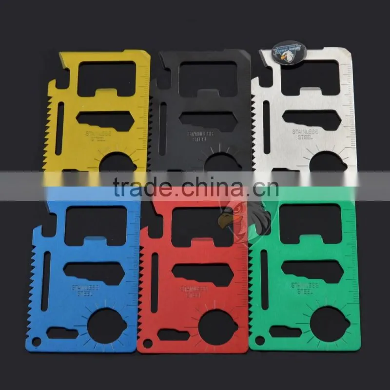 camping equipment 2016 hot sale high quality multi tool card stainless survival knives/defence tool knife for outdoor camping