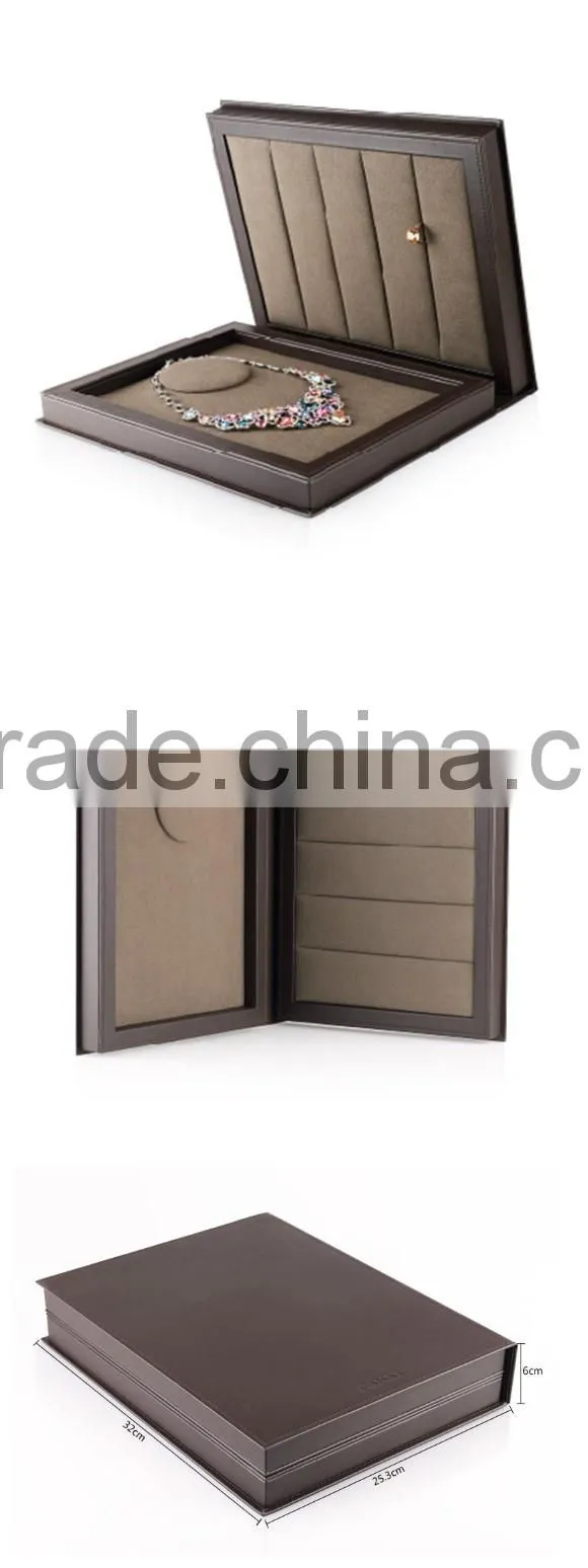 Book style leather jewelry box manufacturer