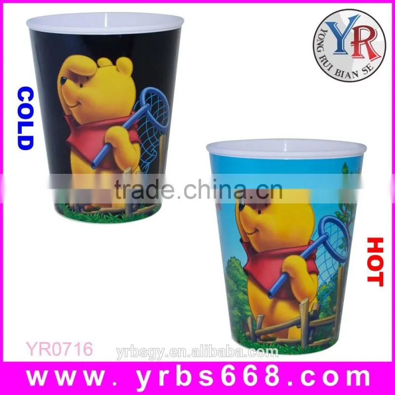 shenzhen manufactory cold color changing plastic drinking cup