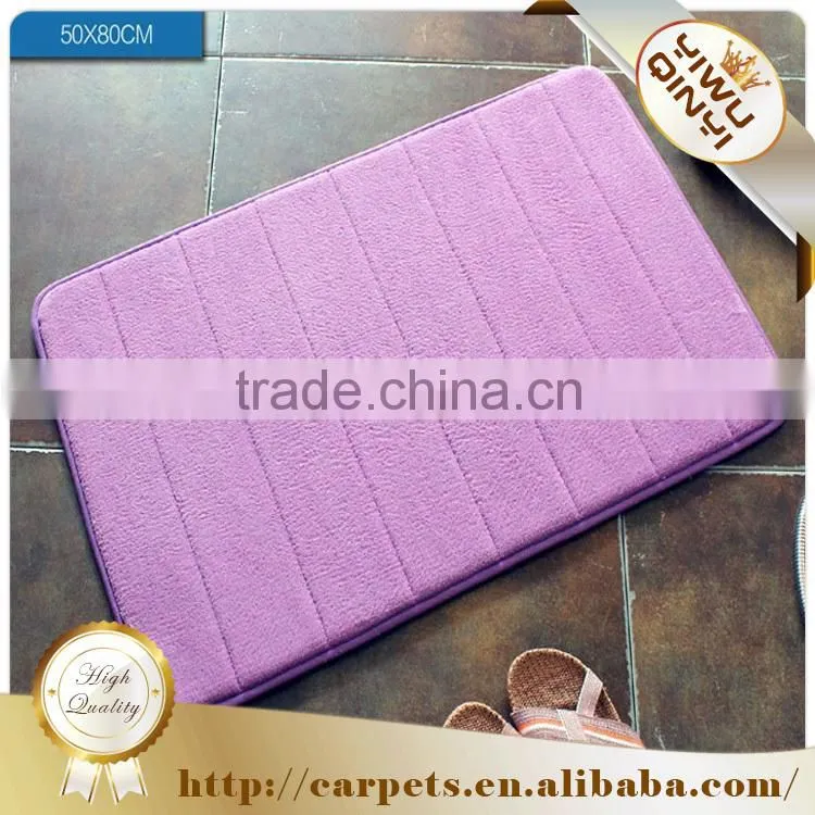 Anti-slip Pvc polyester memory foam bathroom carpets and rugs / drawing room carpet