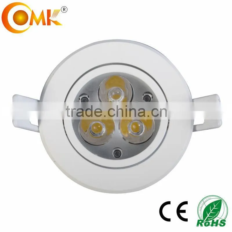 recessed adjustable Downlight Led 9W 220v AC warm white 3000k