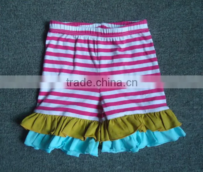 2015 Adorable USA kids 100%Cotton ruffle pants continuous Fashion