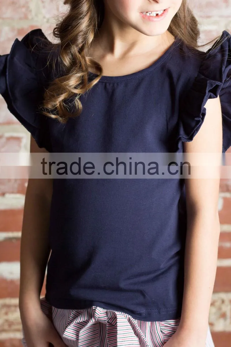 Persnickety 2015 Adorable Baby tank top with shinny ruffle Short Sets boutique cotton ruffle short