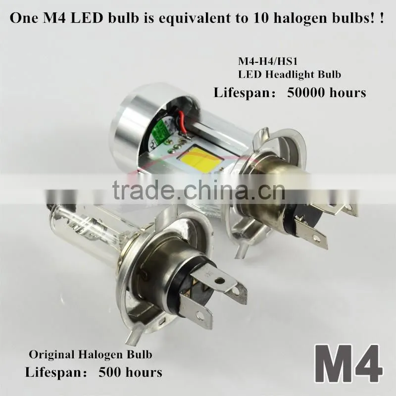 New Arrival M4 Motorcycle LED Headlight H4 20W 2000LM with Hi Low Bean