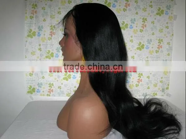 2013 new style 100% human hair 22'' 1# full lace wig