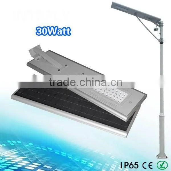 30w solar led light Garden Lighting Hot sales Bridgelux chip All in one Street Lights