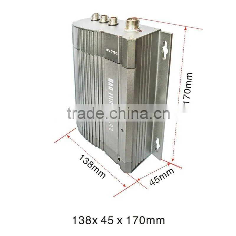 Promotion 1CH 2.5 TFT sd card mobile DVR for bus with usb , HV750